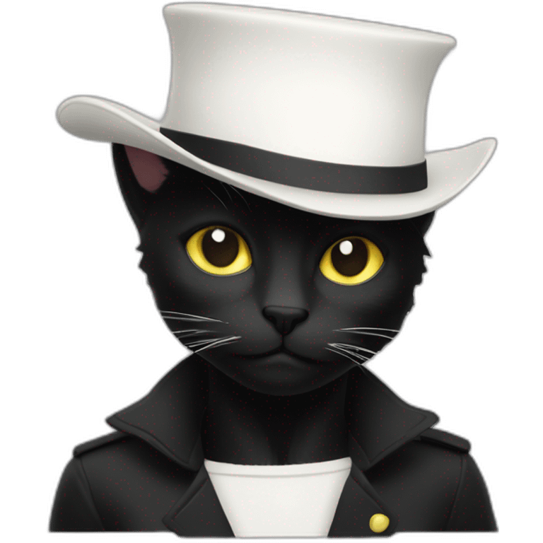 Chat noir et blanc emoji