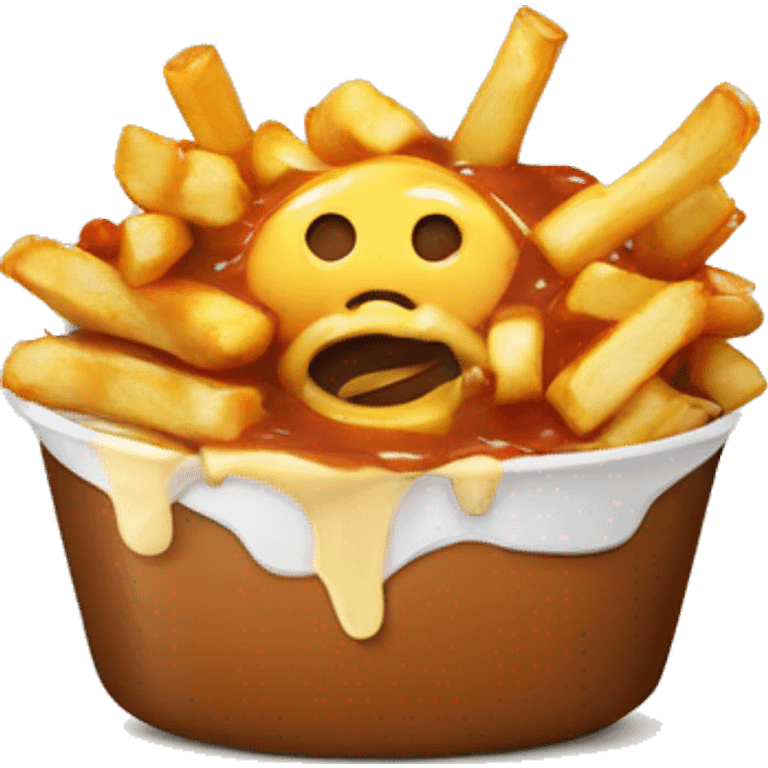 poutine qui mange une poutine emoji