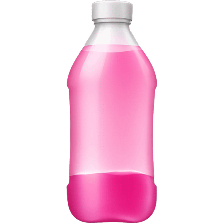 plastic bottle with crystaline pink liquid emoji