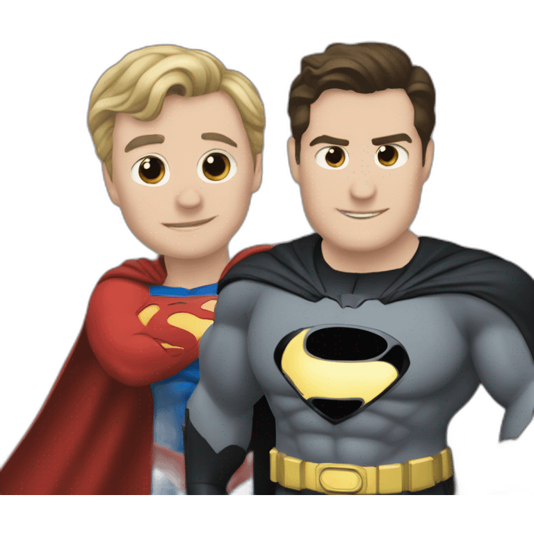 Batman and superman emoji