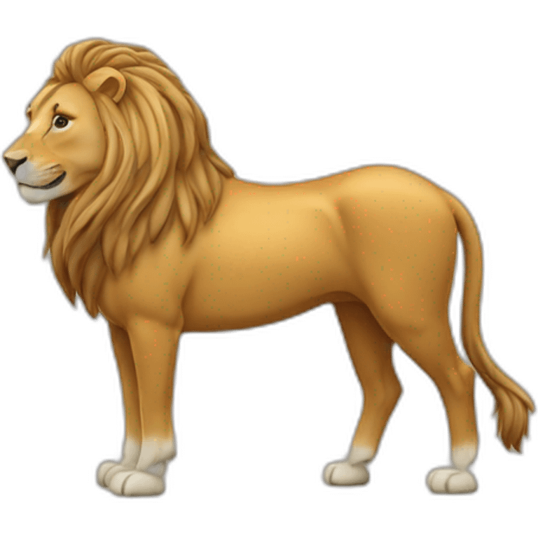 Cheval sur un lion emoji