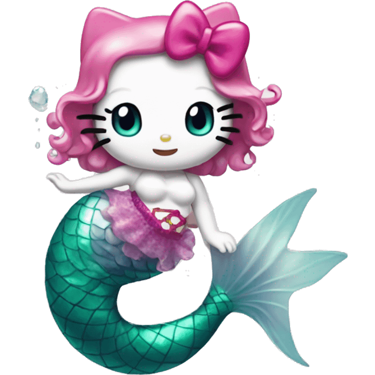 Hello Kitty as a Mermaid emoji