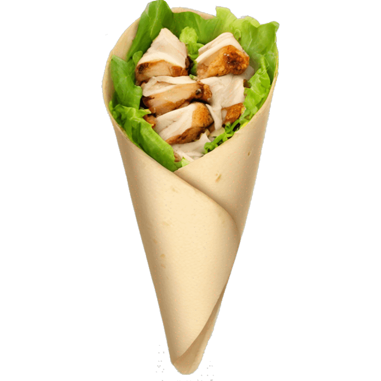 Chicken caesar wrap emoji