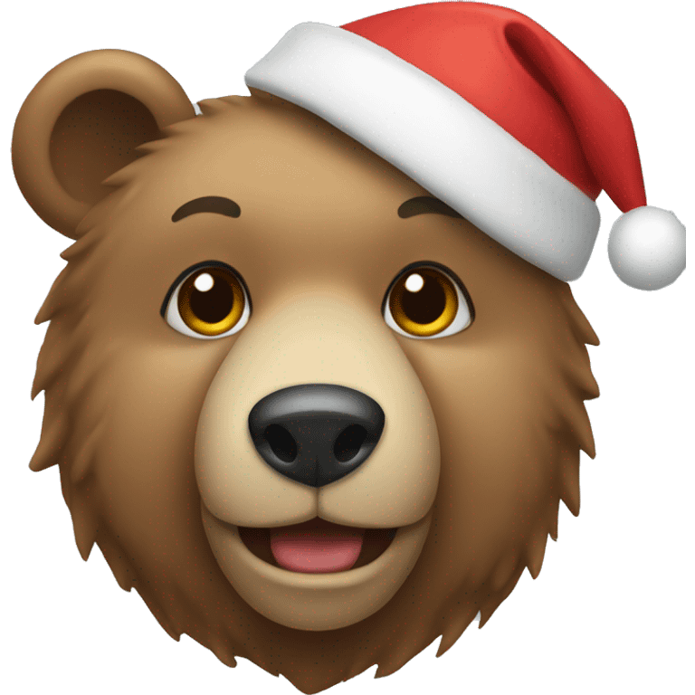 Christmas bear head emoji