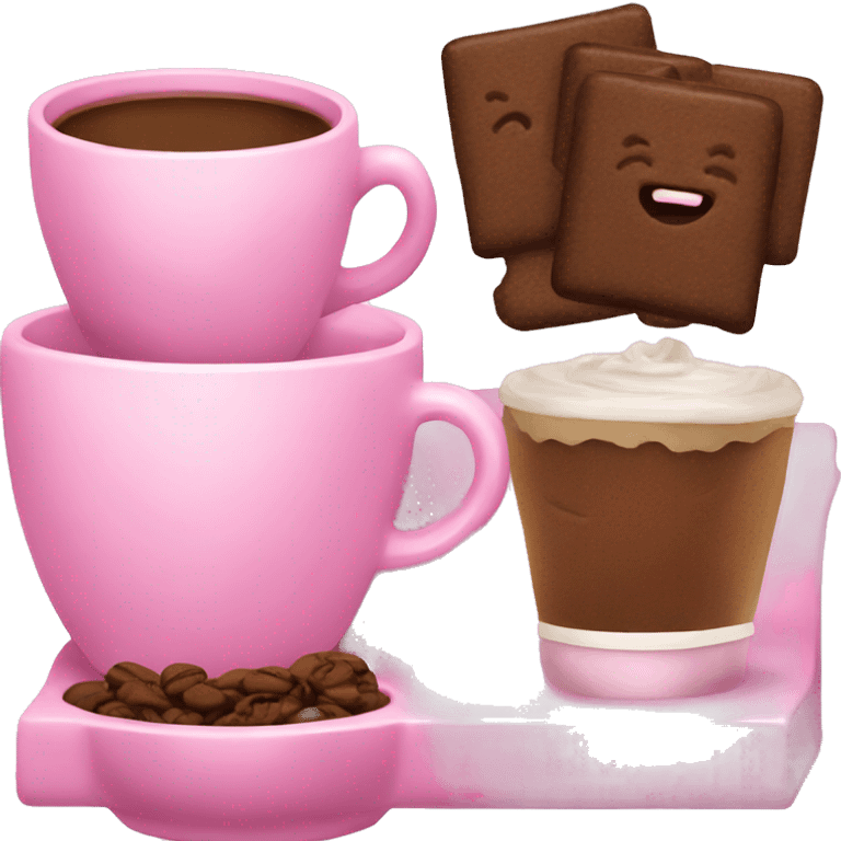 Pink coffe emoji