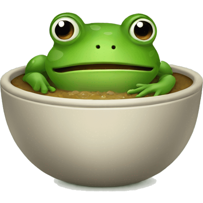 Frog in a bowl emoji