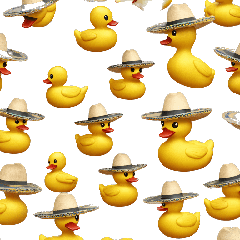 Rubber duckie in a sombrero emoji