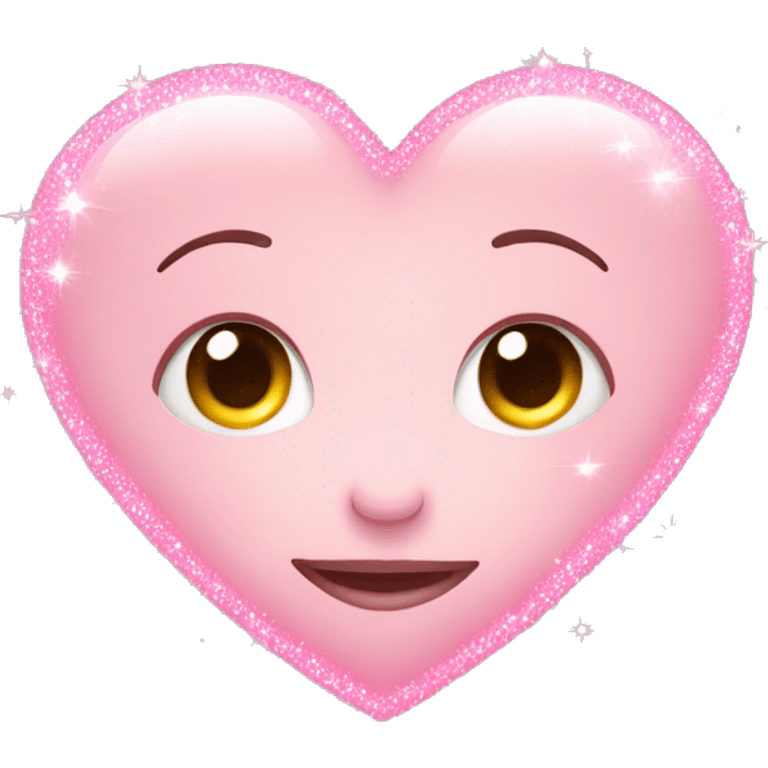 baby pink heart with sparkles emoji