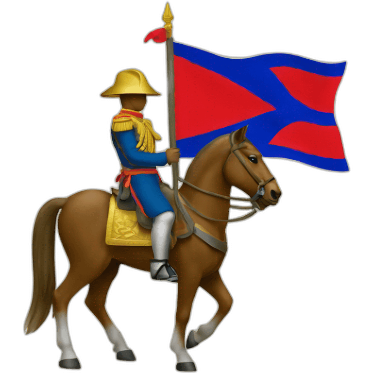 cambodgian flag with an horse soldier emoji