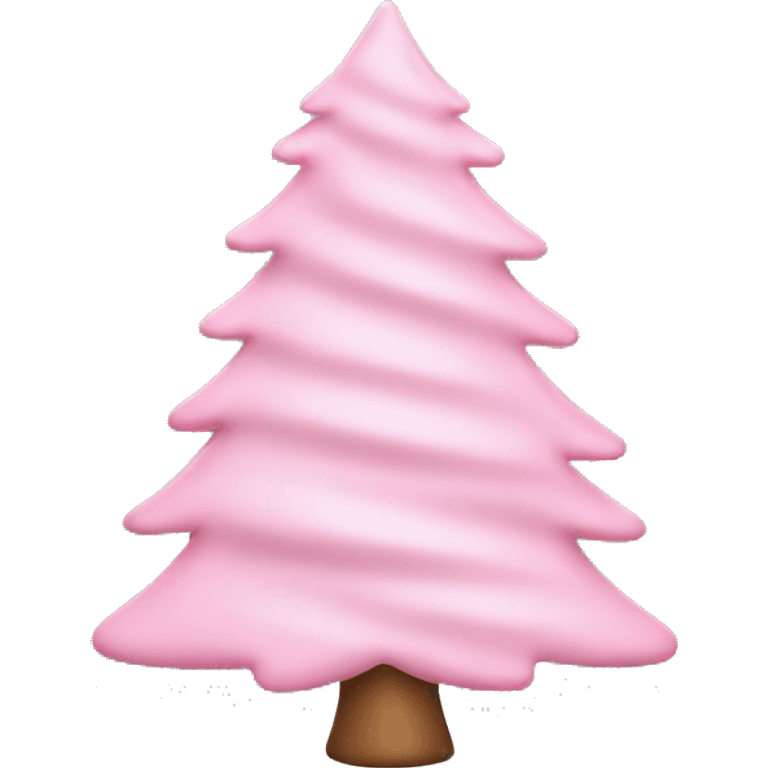 pastel pink christmas tree emoji