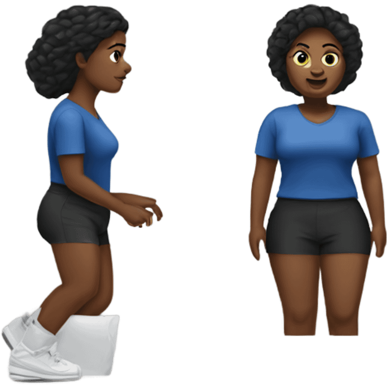 Black heavy set amputee women with one missing leg below the knee  emoji