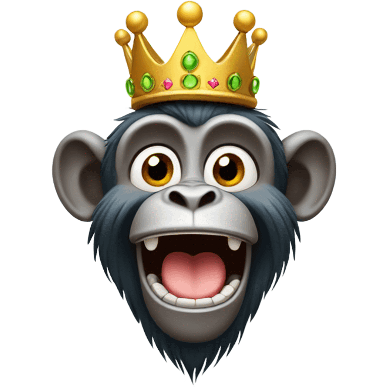 Laughing monkey king emoji