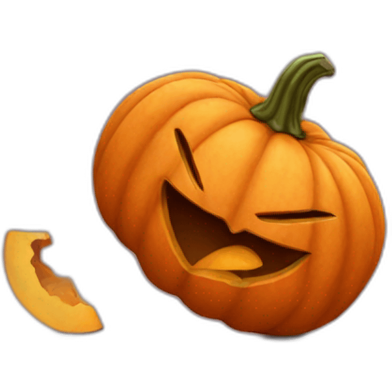 Pumkin kissing emoji