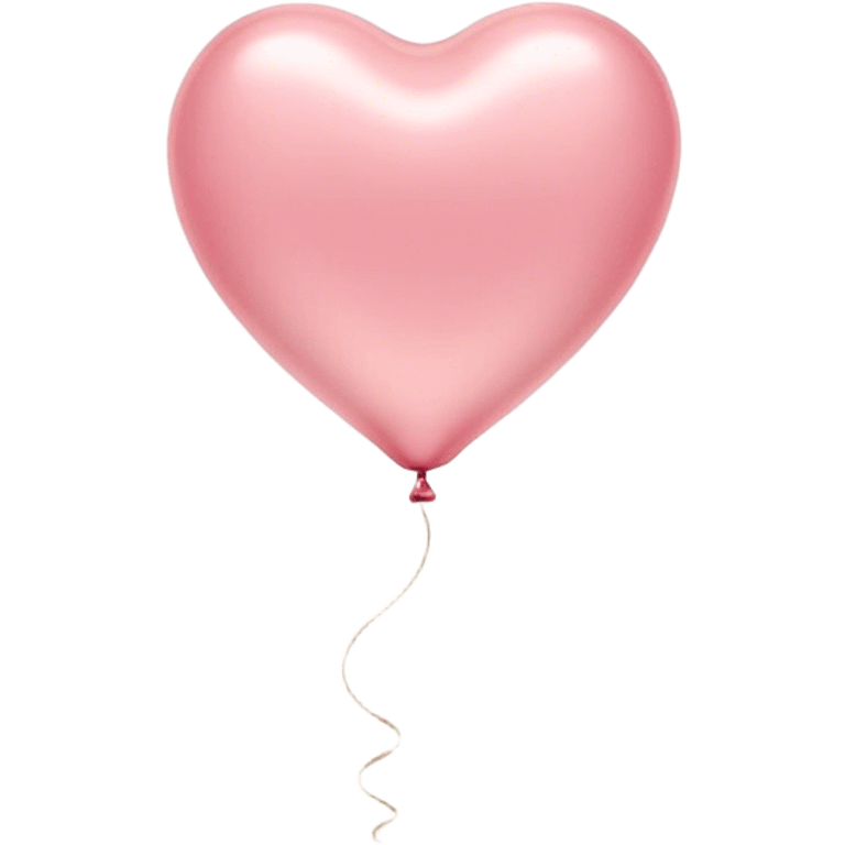 Cinematic tiny floating heart balloon, glossy and round, warm pink hues, slightly transparent with a soft glow, delicate string gently swaying, dreamy and adorable. emoji