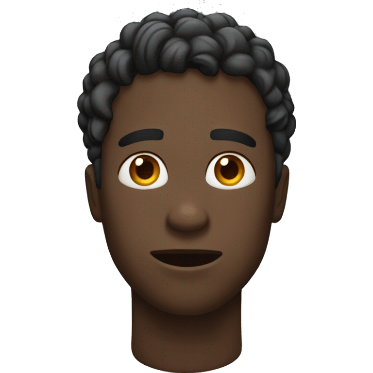 suprised black man hands on his head emoji