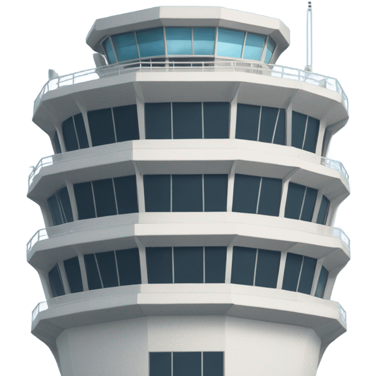 air traffic control tower, tall, front view emoji