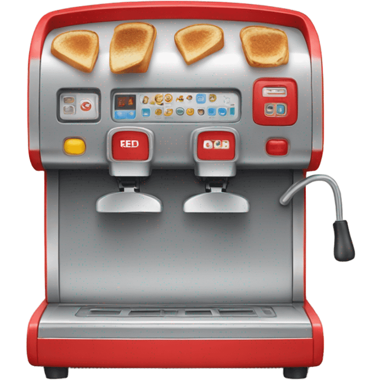 Red toast machine emoji