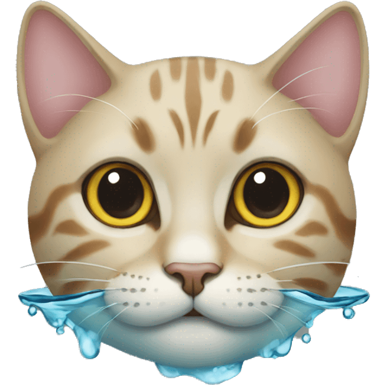 cat de agua emoji