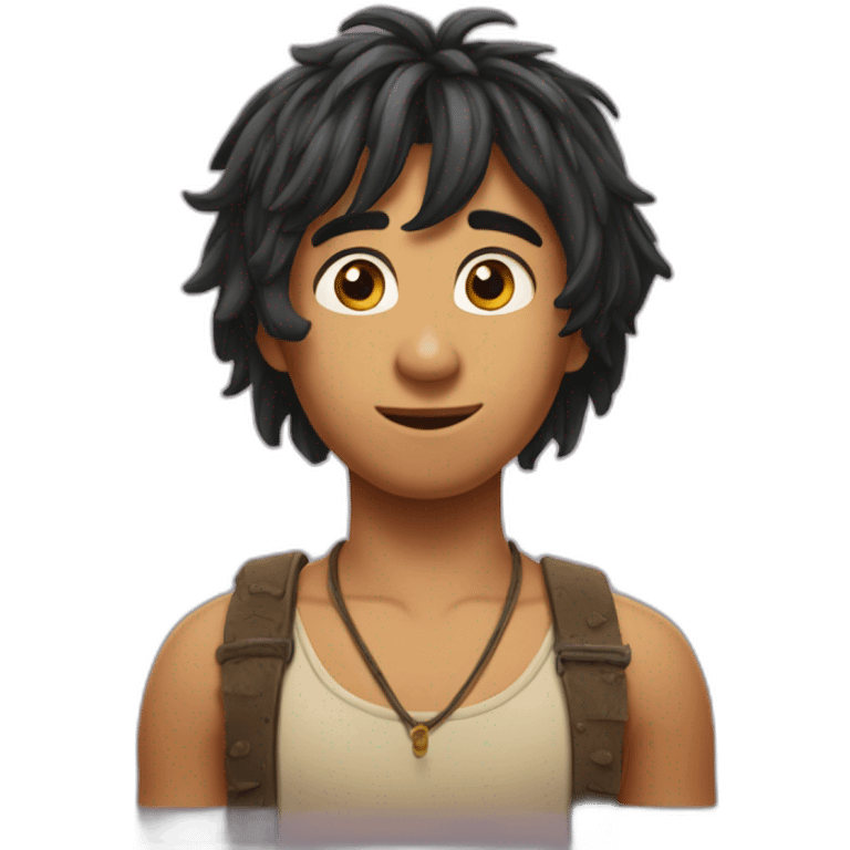 Mowgli cheveux attachés  emoji