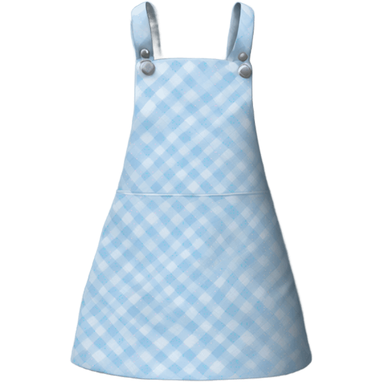 apron with pale blue gingham  emoji