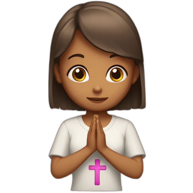 Girls pray emoji