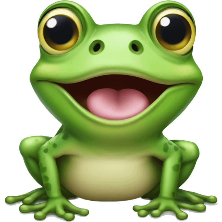 Frog with tongue out emoji