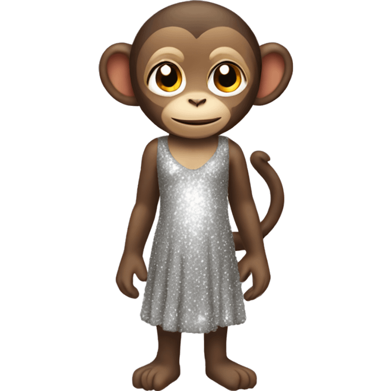 monkey in a sparkly dress emoji