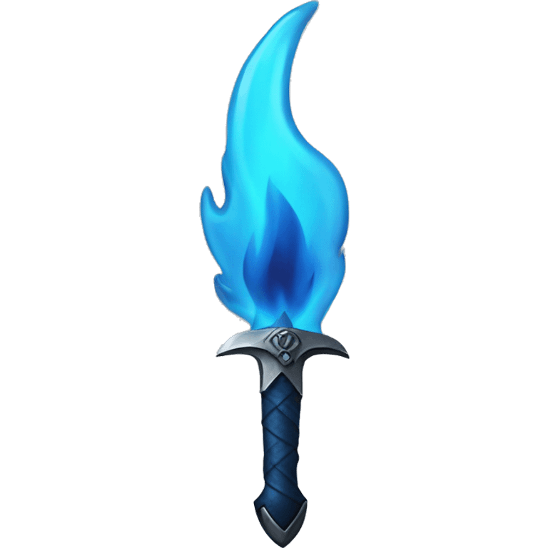 Blue flames with daggers emoji