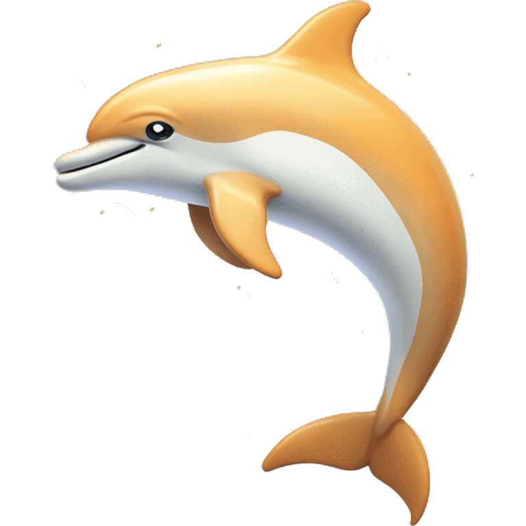 Dolphin with a confetti popper celebrating  emoji