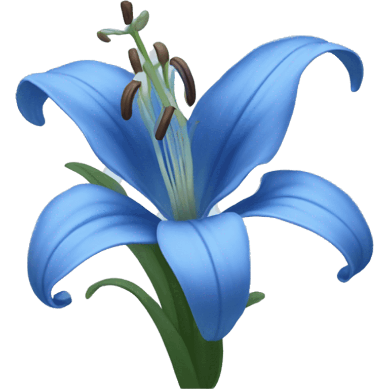 Blue lily  emoji