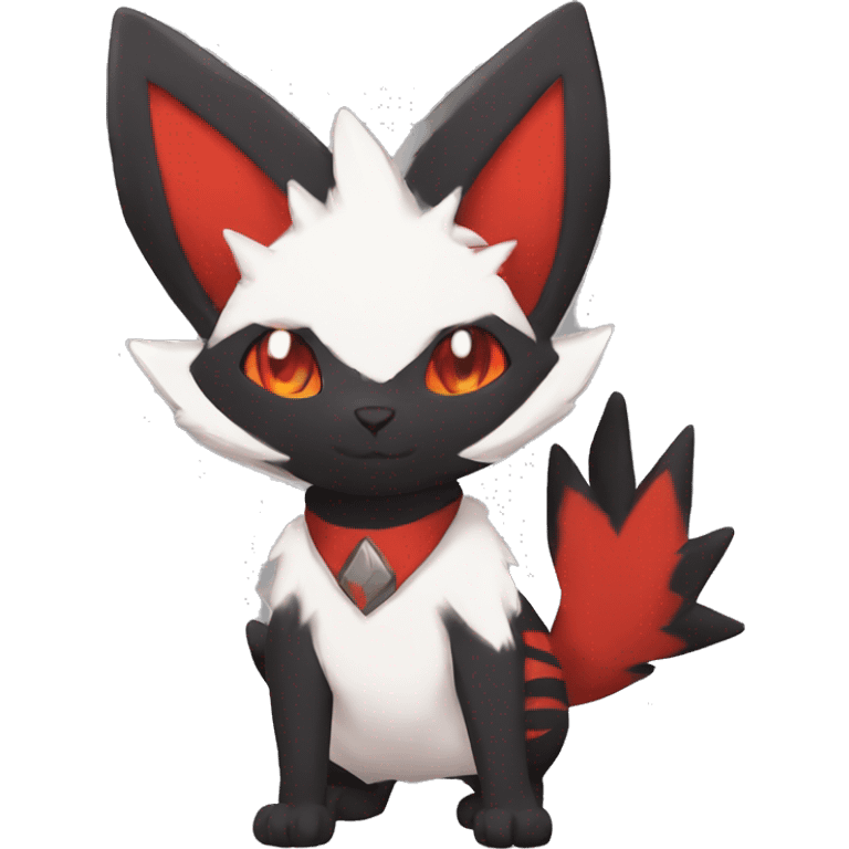 Black and Red Ethereal Fantasy Cool Edgy Anthro Zangoose Litten Fakémon emoji