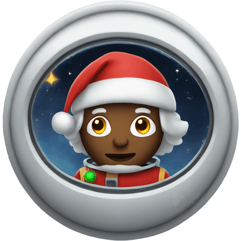 Santa in a spaceship emoji