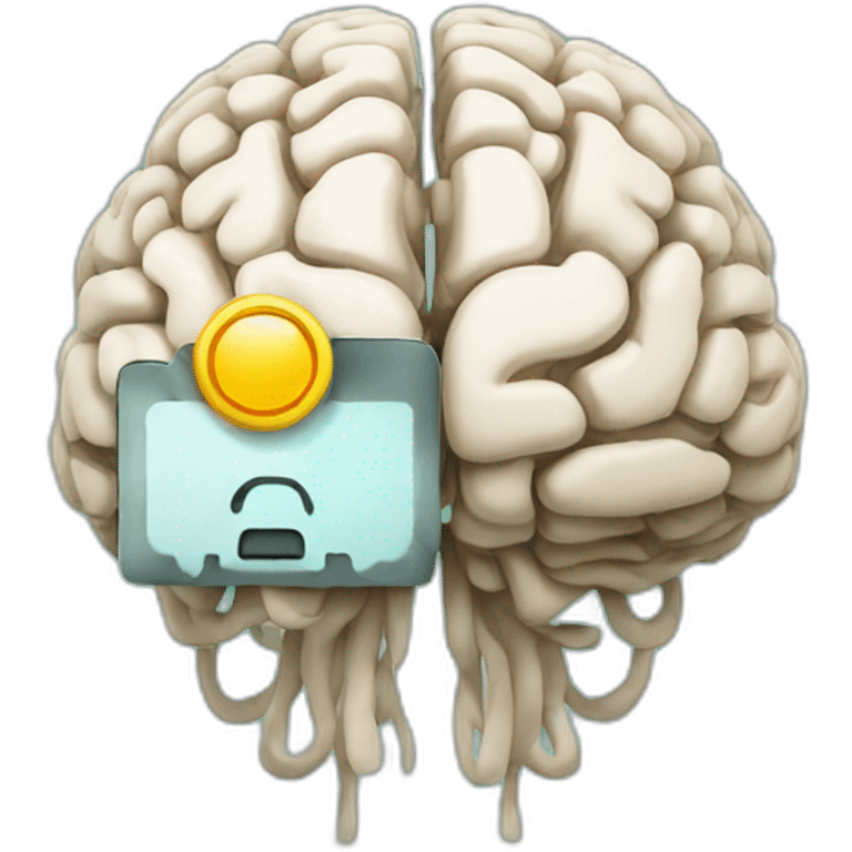 brain with cpu emoji