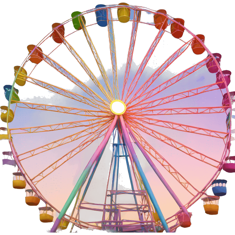 basic rainbow ferris wheel emoji