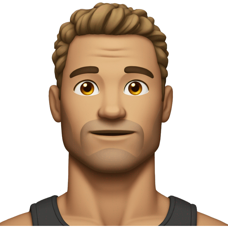 Muscular guy with insane jawline  emoji