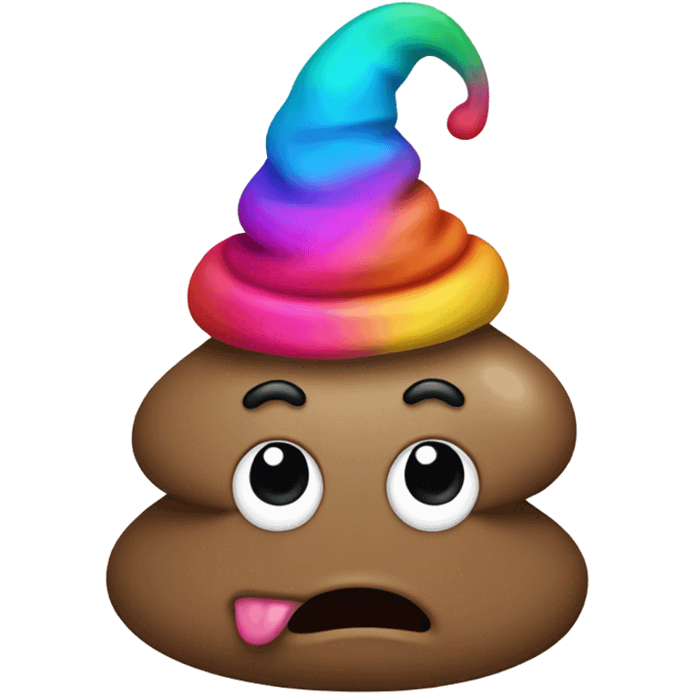 Poop wearing hat emoji