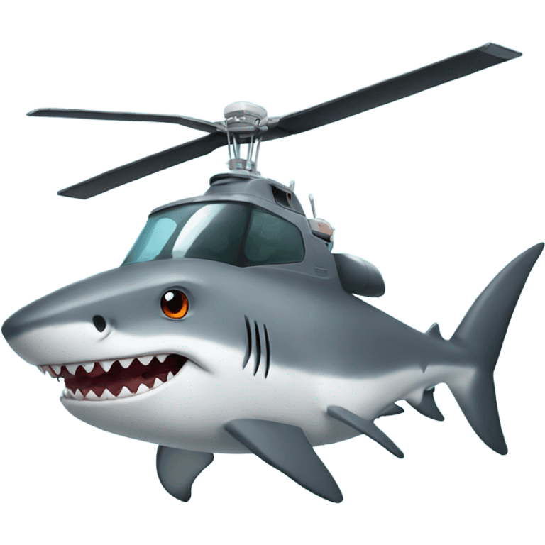 Shark in a helicopter  emoji