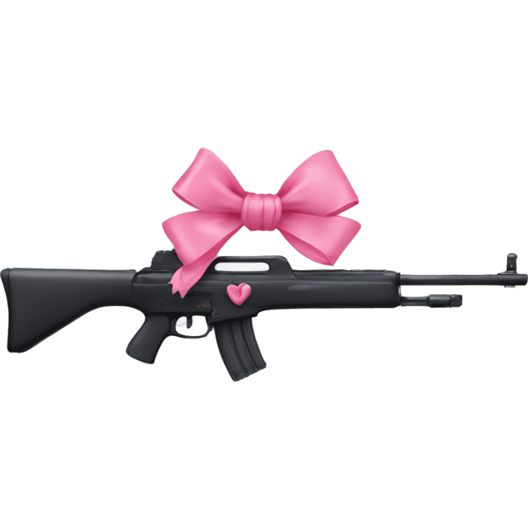 rifle with pink bow emoji