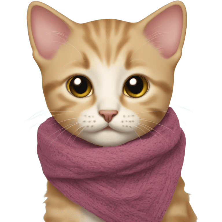 Kitten wearing a scarf emoji