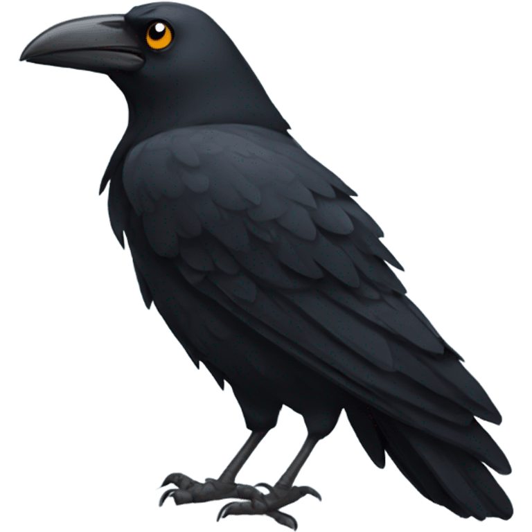 Confused crow emoji