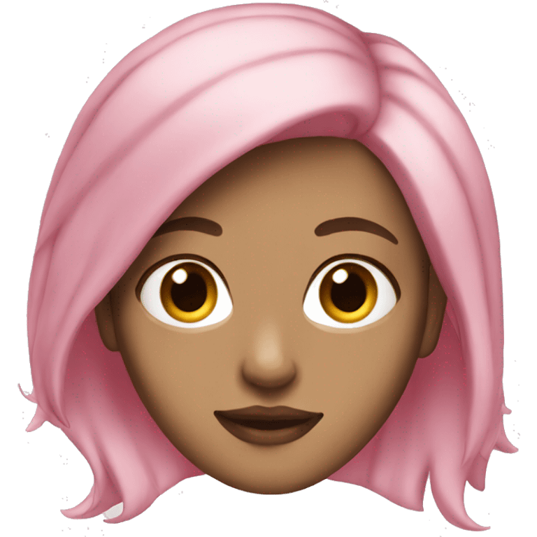 white girl pink hair emoji