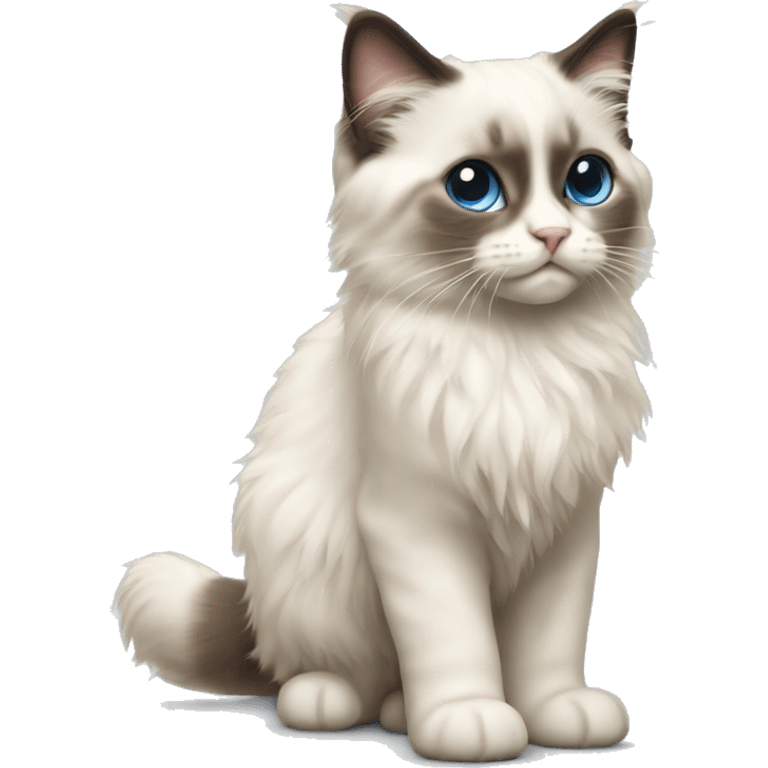 Ragdoll kitten standing emoji