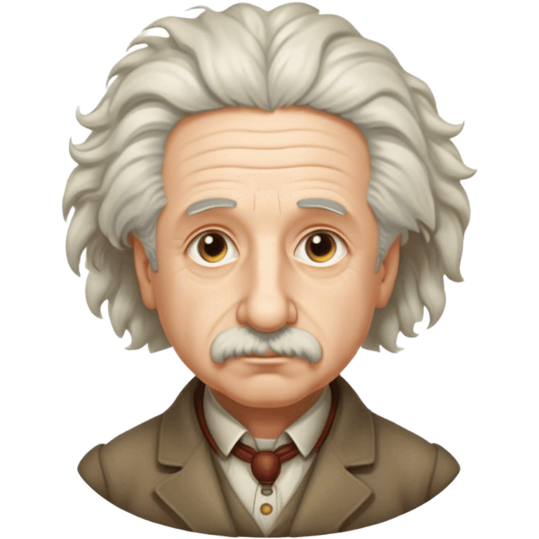 Cinematic Realistic portrait of Albert Einstein, shown as an iconic genius with wild, expressive hair and a gentle, contemplative expression, rendered in detailed period clothing with warm, intellectual lighting emoji