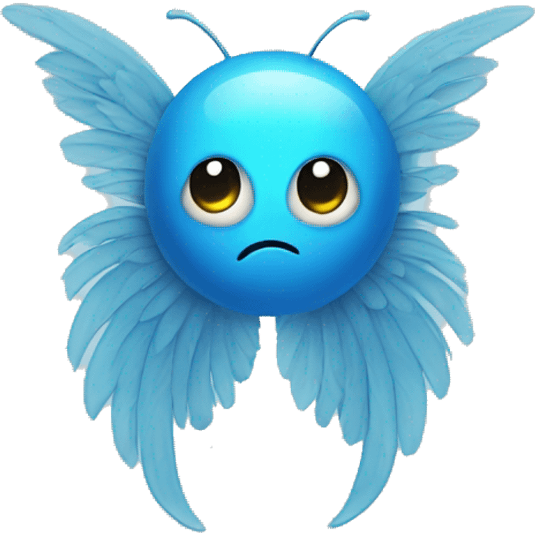 Germ with wings blue emoji