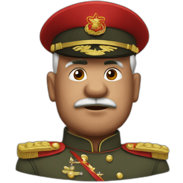 Red Army general as a pig emoji