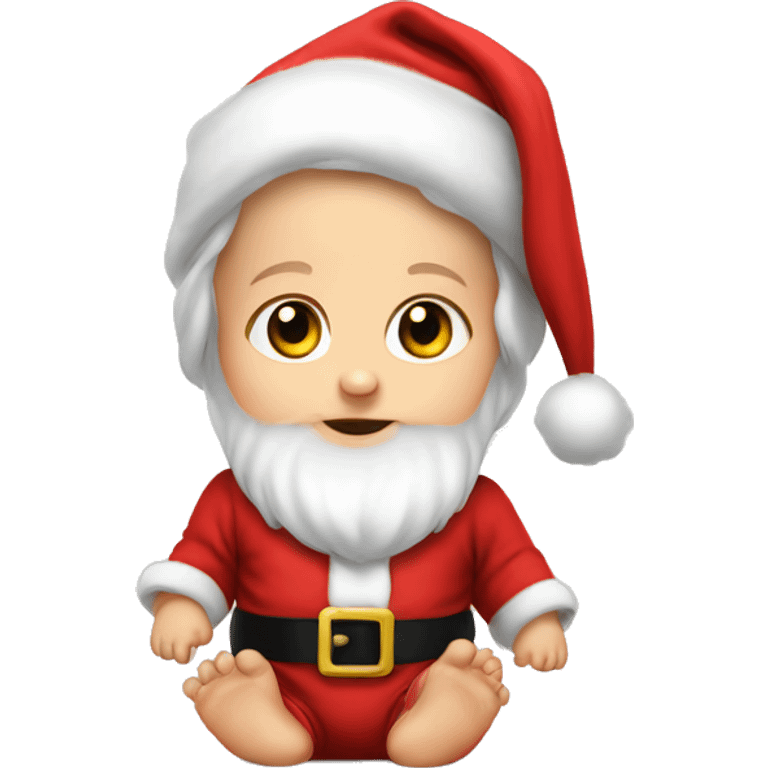 Baby with Santa custume emoji