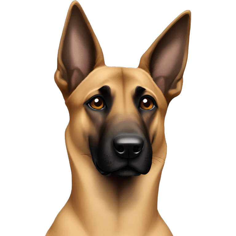 belgian malinois with one floppy right ear emoji