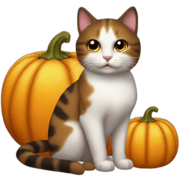 Pumpkin cat emoji