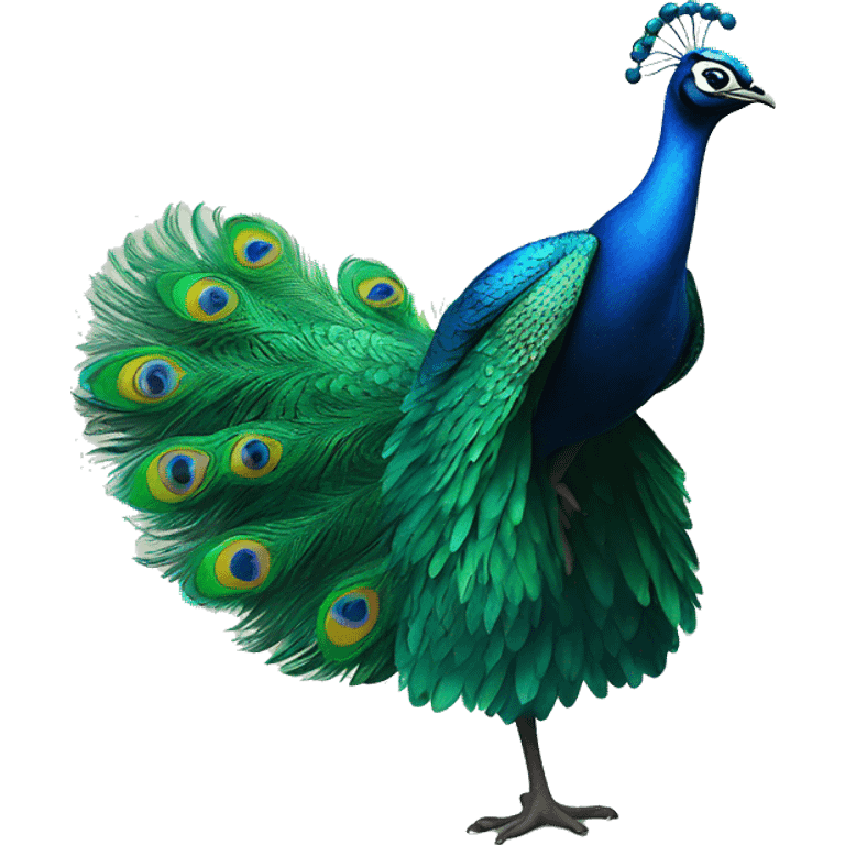 dancing peacock emoji