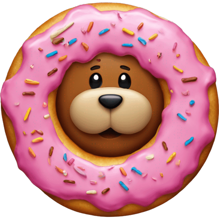 donut with bear emoji